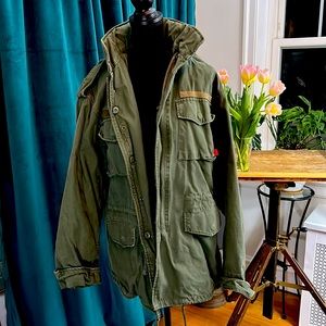 Authentic Military Canvas Field Coat w/ Button-In Quilted Lining